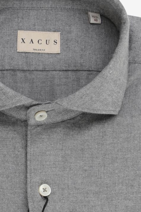 Hemd Herren Xacus Regular Einfarbig 100% Baumwolle kragen Französisch Lange Ärmel