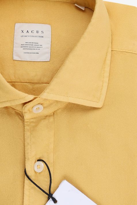 Chemise Homme Xacus Regular Uni 100% coton col Italien Manche longue