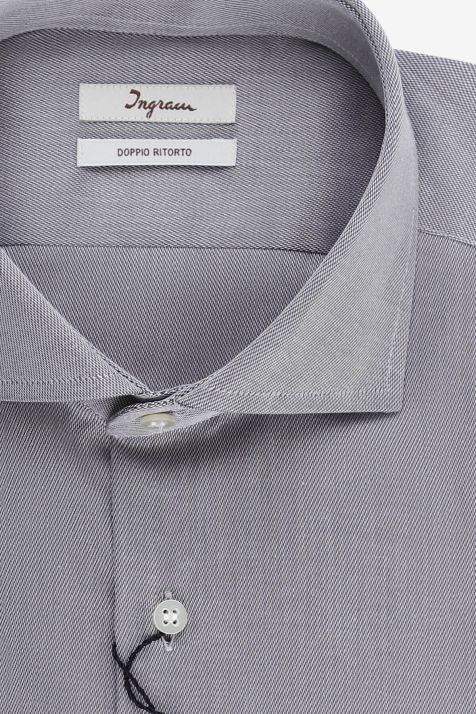 Camisa Hombre Ingram Slim Lisa 100% algodón cuello Francés Manga larga