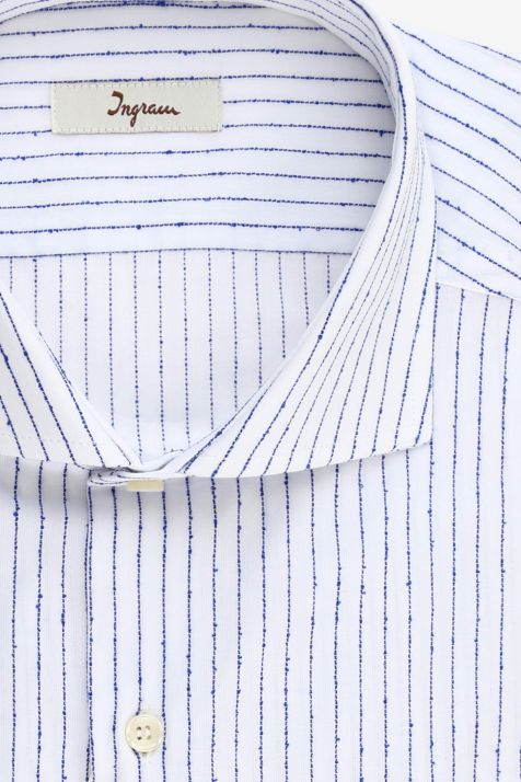 Men's Shirt Ingram Regular Stripe 100% cotton collar French Long sleeve