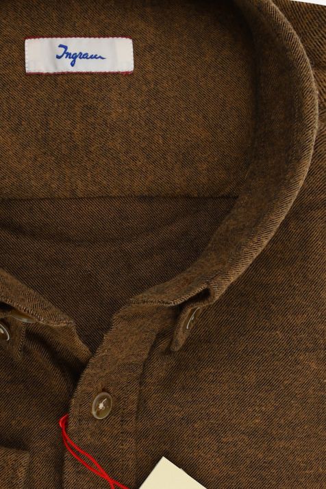 Men's Shirt Ingram Classic Plain 100% cotton collar Button down Long sleeve