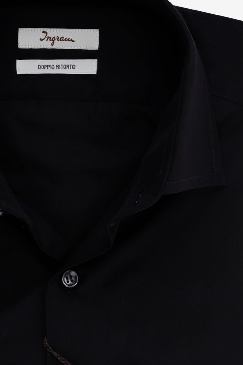 Chemise Homme Ingram Slim Uni 100% coton col Classique Manche longue