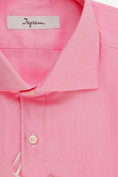 Men's Shirt Ingram Slim Plain 100% cotton collar French Long sleeve