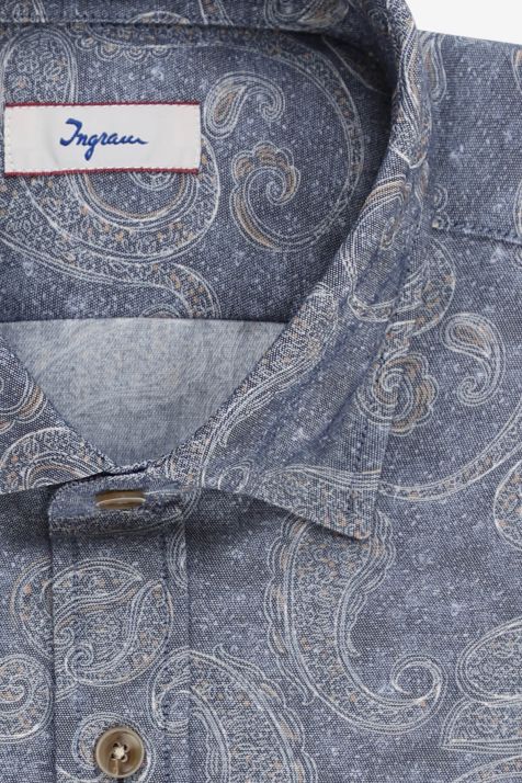 Hemd Herren Ingram Slim Muster 69 % Baumwolle, 31 % Lyocell kragen Französisch Lange Ärmel