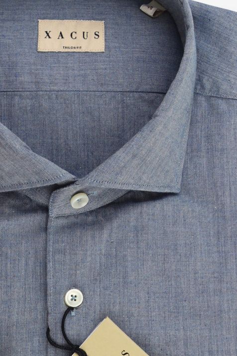Hemd Herren Xacus Regular Einfarbig 100% Baumwolle kragen Französisch Lange Ärmel