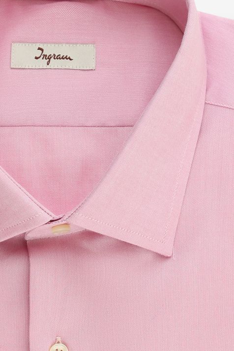 Men's Shirt Ingram Slim Plain 100% cotton collar French Long sleeve