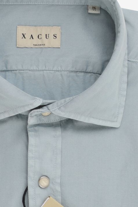 Men's Shirt Xacus Regular Plain 100% cotton collar French Long sleeve