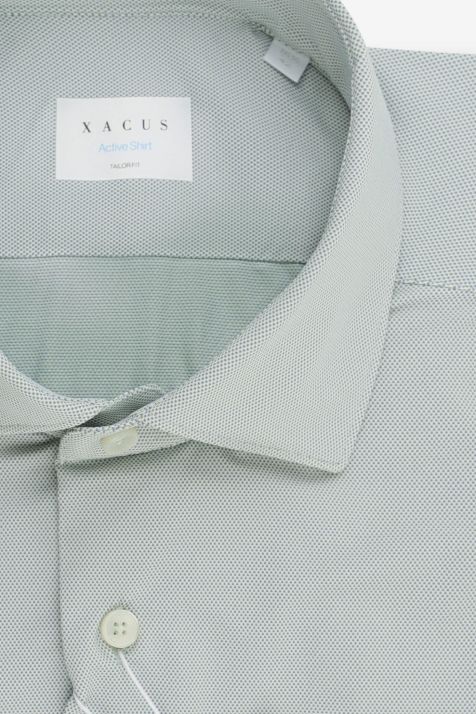 Camisa Hombre Xacus Regular Diseño  87% poliamida 13% elastano cuello Francés Manga larga