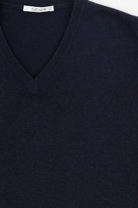 Pulls Homme Kangra col en V Slim Uni 70 % laine, 20 % soie, 10 % cachemire
