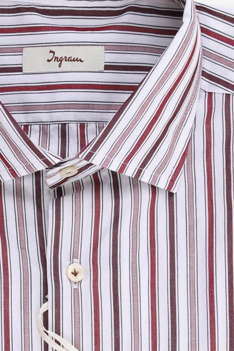 Men's Shirt Ingram Regular Stripe 100% cotton collar French Long sleeve