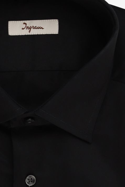 Camisa Hombre Ingram Regular Lisa 100% algodón cuello Francés Manga larga