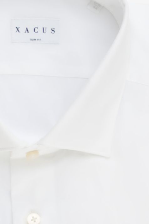 Chemise Homme Xacus Slim Uni 100% coton col Italien Manche longue