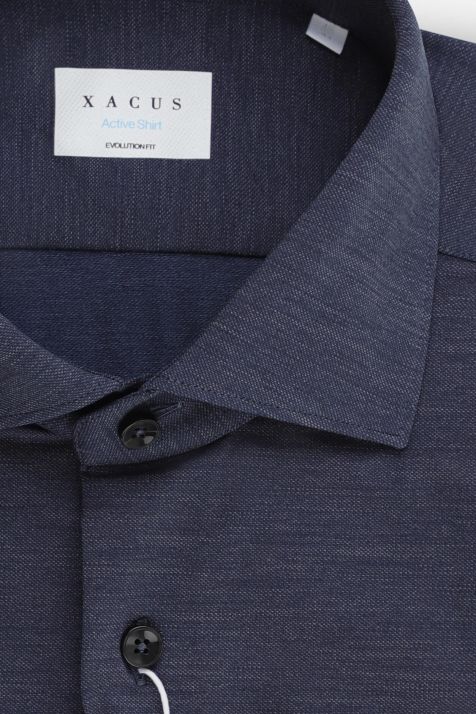 Men's Shirt Xacus Classic Plain  87% polyamide 13% elastane collar French Long sleeve