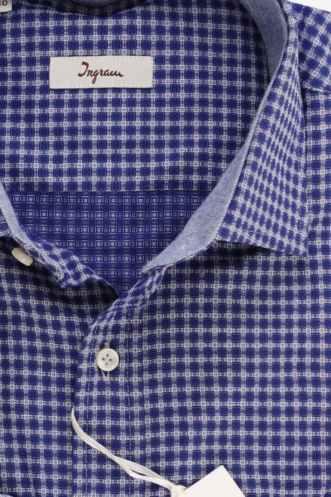 Camisa Hombre Ingram Classic Diseño  100% algodón cuello Francés Manga larga