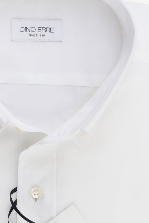 Hemd Herren Dino Erre Classic Einfarbig 100% Baumwolle kragen Button-Down Kurze Ärmel
