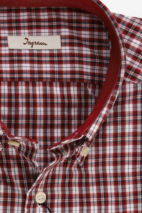 Chemise Homme Ingram Regular Carreaux 100% coton col Boutonné Manche longue