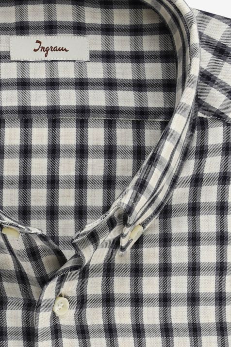 Chemise Homme Ingram Regular Carreaux 100% coton col Boutonné Manche longue