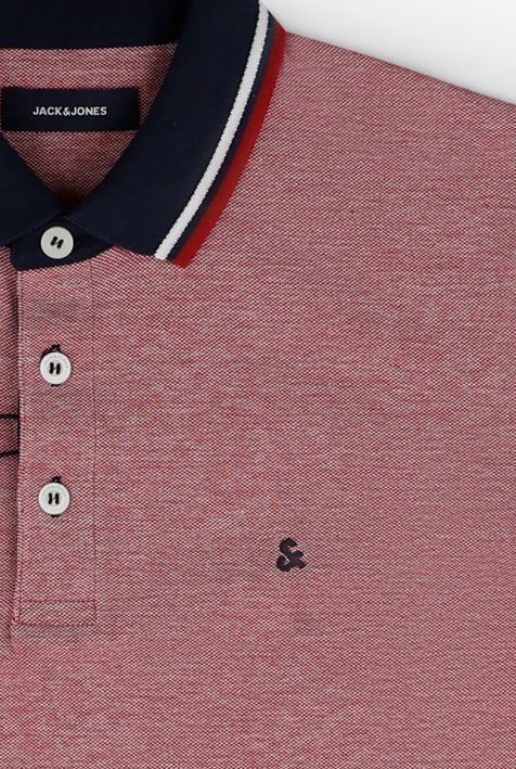 Men's Polo shirt Jack & Jones Slim Plain 100% cotton Short sleeve