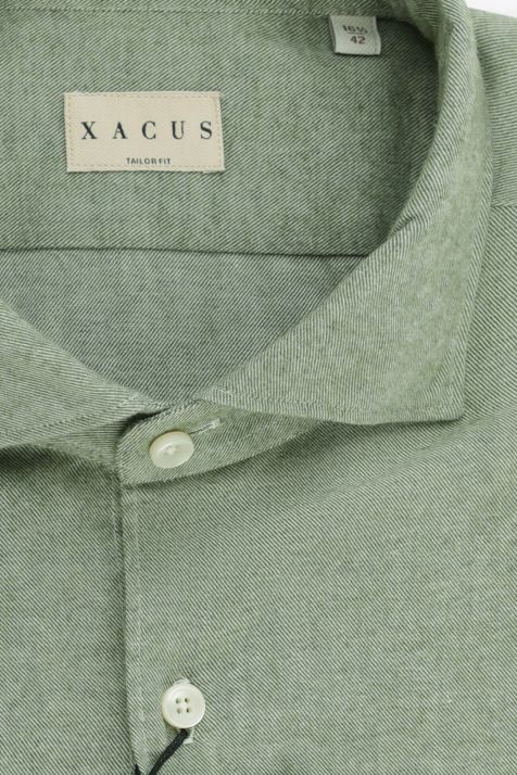 Chemise Homme Xacus Regular Uni 100% coton col Italien Manche longue