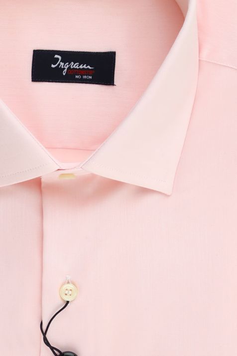Men's Shirt Ingram Classic Not Iron Plain 100% cotton collar French Long sleeve