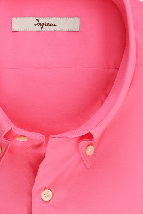 Men's Shirt Ingram Regular Plain 100% cotton collar Button down Long sleeve