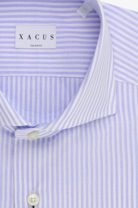 Hemd Herren Xacus Regular Streifen 100% Baumwolle kragen Französisch Lange Ärmel