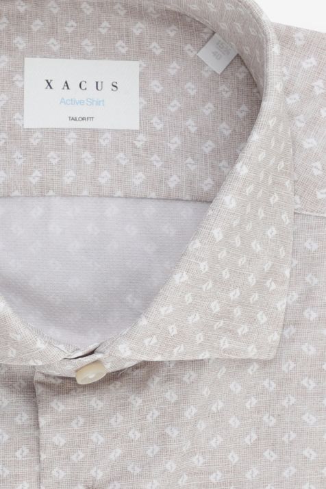 Camisa Hombre Xacus Regular Diseño  86% poliamida 14% elastano cuello Francés Manga larga