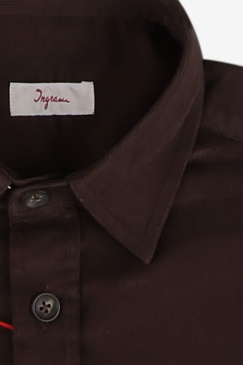 Men's Shirt Ingram Classic Plain 100% cotton collar Italian Long sleeve