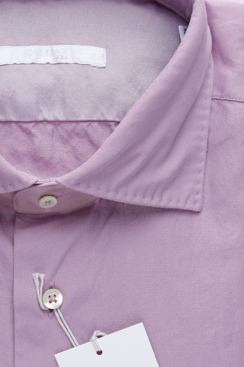 Men's Shirt Caliban Regular Plain 100% cotton collar French Long sleeve