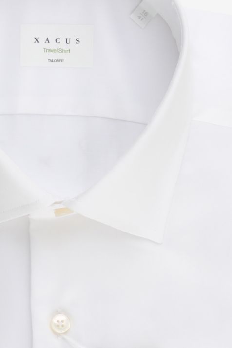 Men's Shirt Xacus Regular Not Iron Plain 100% cotton collar Italian Long sleeve
