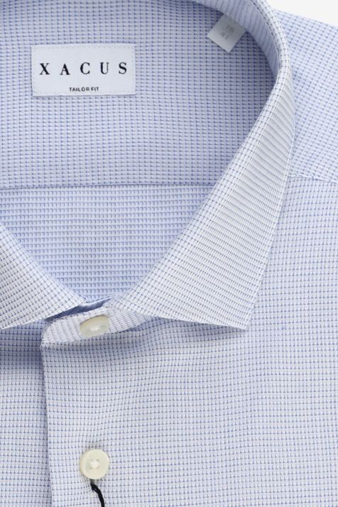 Chemise Homme Xacus Regular Partiellement  100% coton col Italien Manche longue