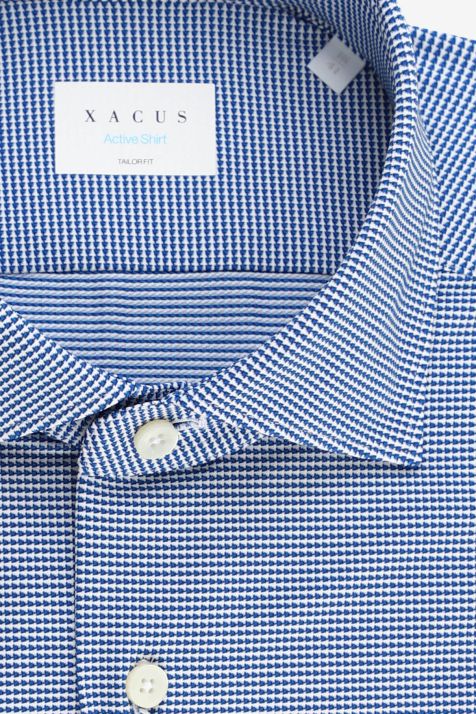 Men's Shirt Xacus Regular Semi-plain 86% poliammide 14% elastan  collar French Long sleeve