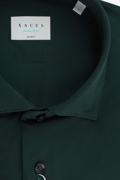 Men's Shirt Xacus Regular Plain  87% polyamide 13% elastane collar French Long sleeve