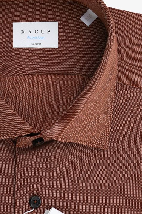 Camisa Hombre Xacus Regular Lisa 87% poliamida 13% elastano cuello Francés Manga larga