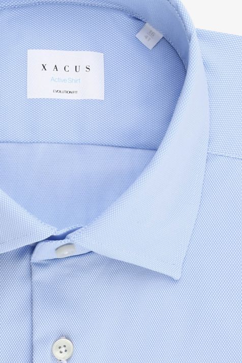 Camisa Hombre Xacus Classic Lisa 85% poliamida 15% elastano cuello Francés Manga larga