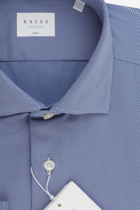 Chemise Homme Xacus Slim Partiellement  86 % polyamide, 14 % élasthanne col Italien Manche longue