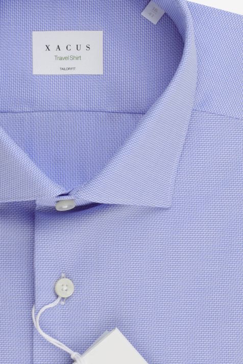 Men's Shirt Xacus Classic Not Iron Semi-plain 100% cotton collar French Long sleeve