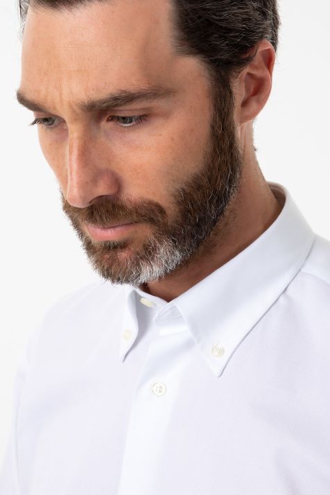 Hemd Herren Aplomb Classic Einfarbig 100% Baumwolle kragen Button-Down Lange Ärmel