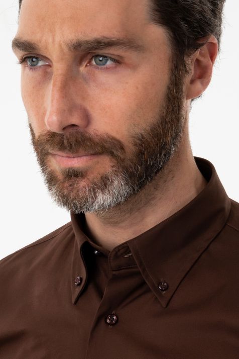 Men's Shirt Aplomb Classic Plain 100% cotton collar Button down Long sleeve