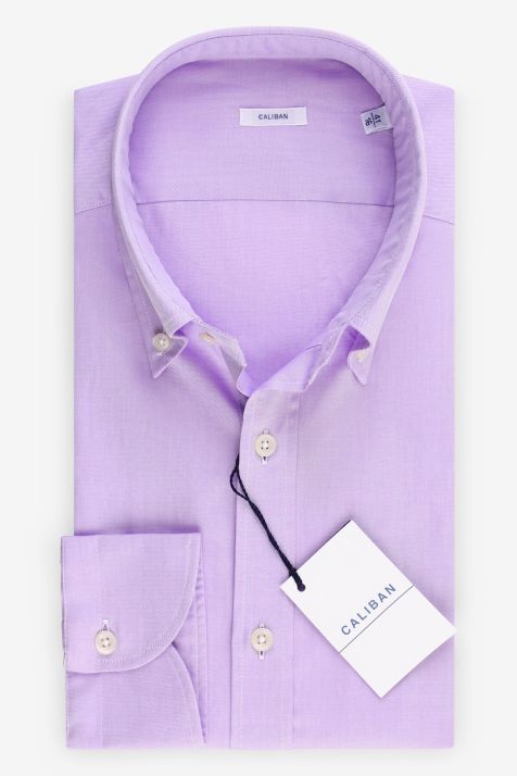 Hemd Herren Caliban Regular Einfarbig 100% Baumwolle kragen Button-Down Lange Ärmel