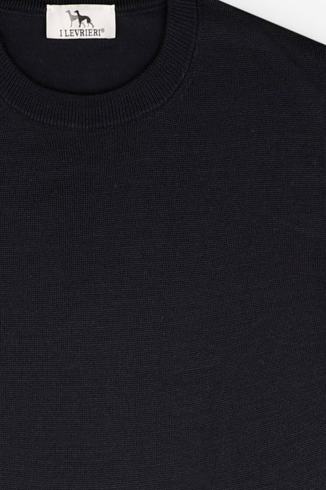 Strickwaren Herren I Levrieri Rundhalsausschnitt Regular Einfarbig  60% Schurwolle, 40% Polyacryl