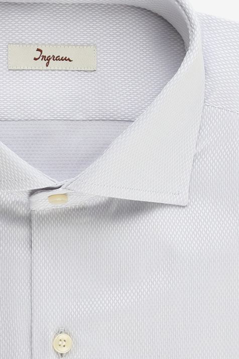 Chemise Homme Ingram Slim Uni 100% coton col Italien Manche longue