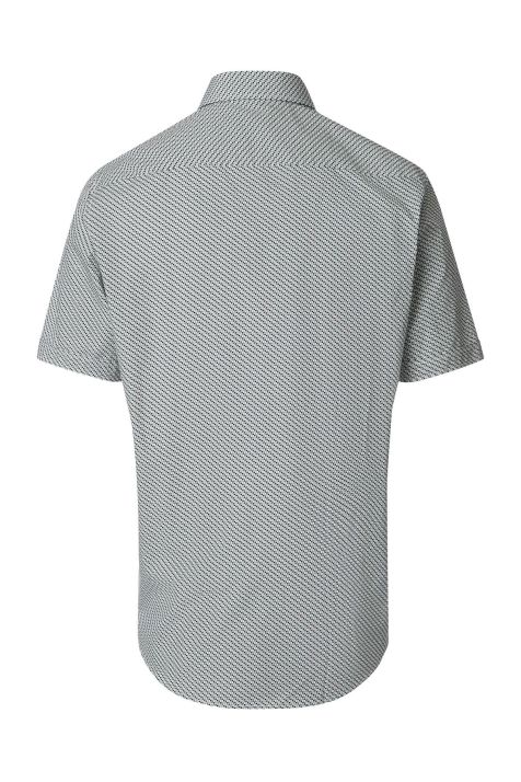 Camisa Hombre Casamoda Classic Estampada cuello Italiano Manga corta