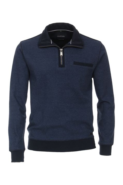 Pulls Homme Casamoda zip Classic Motifs  100 % coton d'hiver