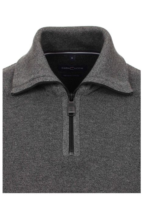 Pulls Homme Casamoda zip Classic Motifs 90% coton d'hiver, 10% polyester