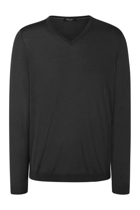 Strickwaren Herren Maerz V-Ausschnitt Classic 100% Wolle