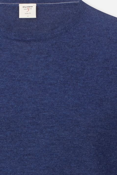 Men's Knitwear Olymp crew-neck Regular Plain 85% virginwool 15% Silk