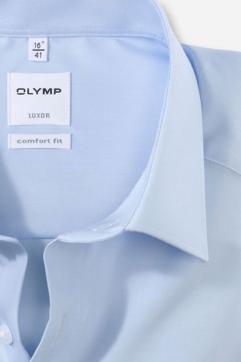 Men's Shirt Olymp Comfort Not Iron Plain collar Italian Long sleeve
