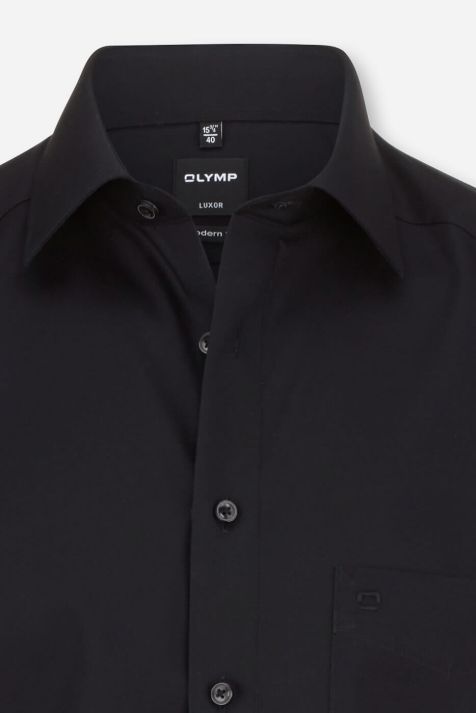 Men's Shirt Olymp Classic Not Iron Plain collar Italian Short sleeve