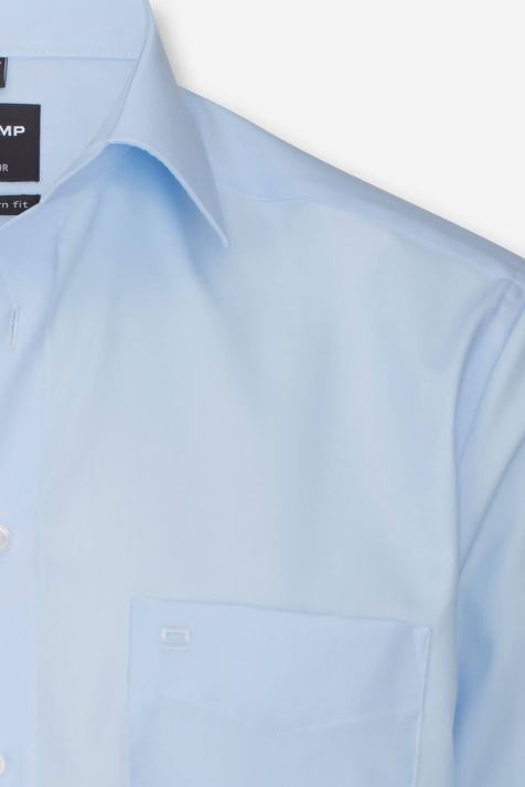 Camisa Hombre Olymp Classic No Plancha Lisa cuello Italiano Manga larga